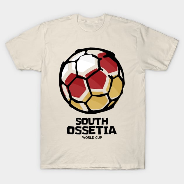 South Ossetia Football Country Flag T-Shirt by KewaleeTee